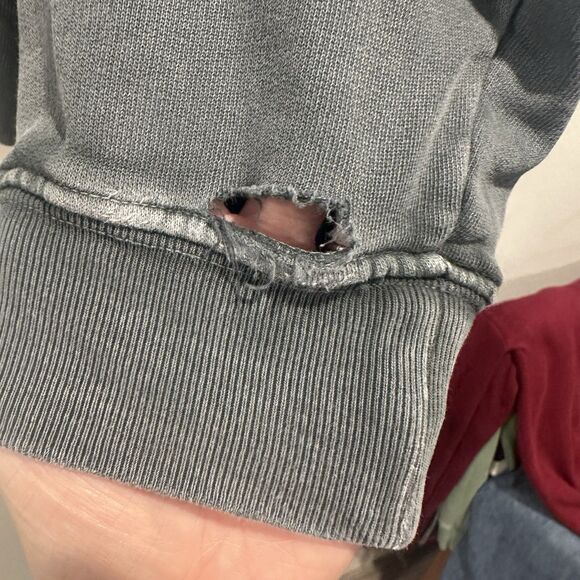 Anine Bing Sweatshirt Womens Small Gray City Love Long Sleeves *flaw* - Picture 5 of 9